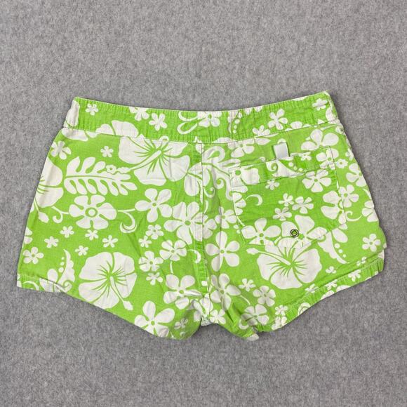 Vintage Raisins Womens 7 Green Hawaiian Floral Board Shorts - Picture 4 of 7